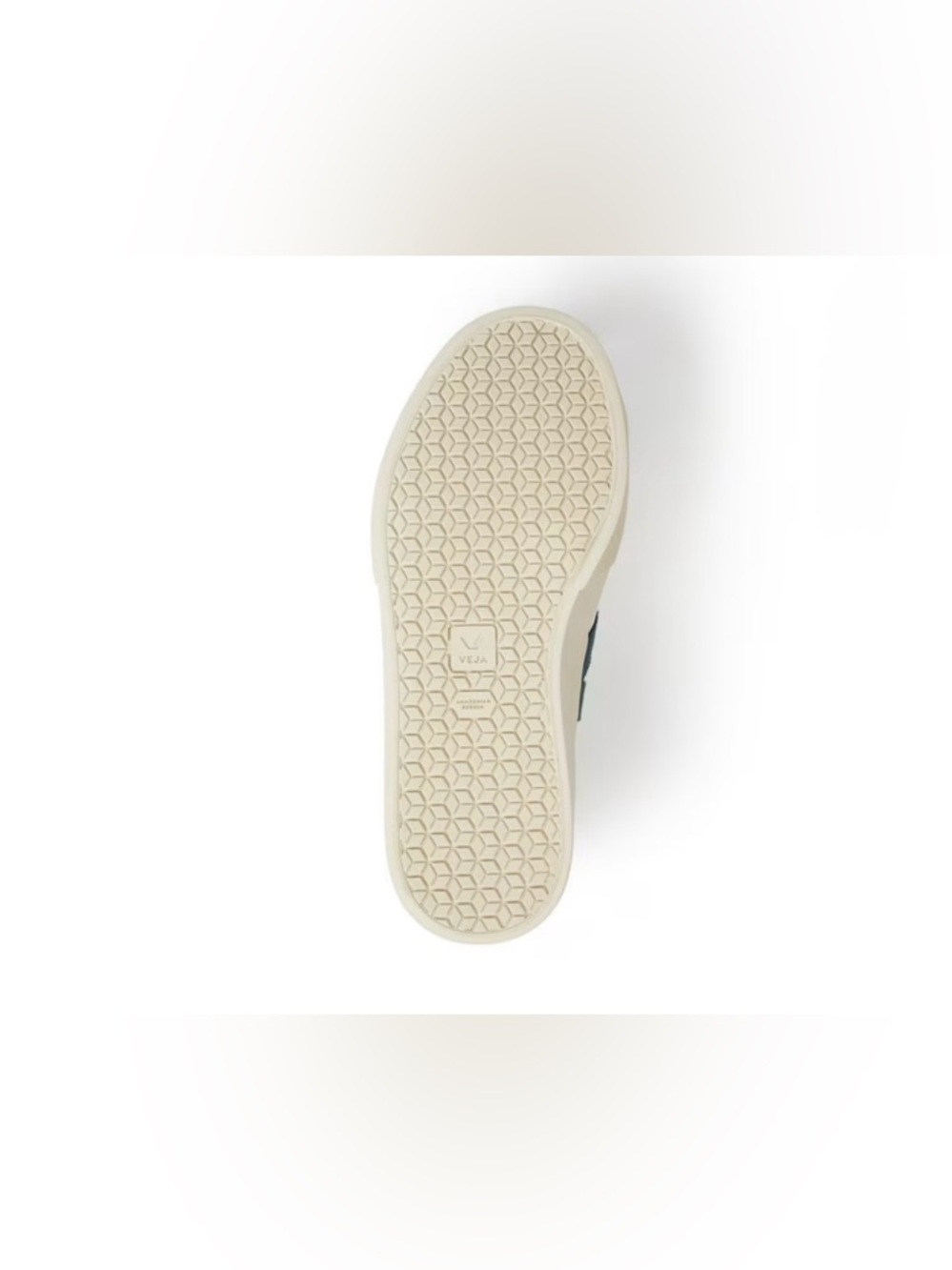 Veja Campo White Leather Low-Top Sneakers with Gray/Blue 'V' Accent Size:9 - Picture 6 of 11
